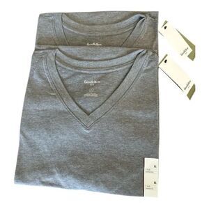 Men's Large Gray V-Neck T-Shirt L Goodfellow & Co bundle